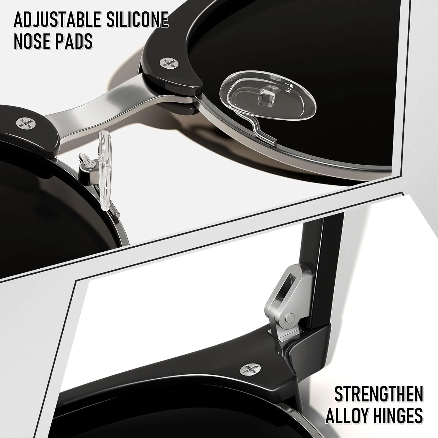 عینک آفتابی کلاسیک شاخ گاوی نیمه بدون فریم پلاریزه مردانه و زنانه GQUEEN GQO6 عینک آفتابی کلاسیک شاخ گاوی نیمه بدون فریم پلاریزه مردانه و زنانه GQUEEN GQO6