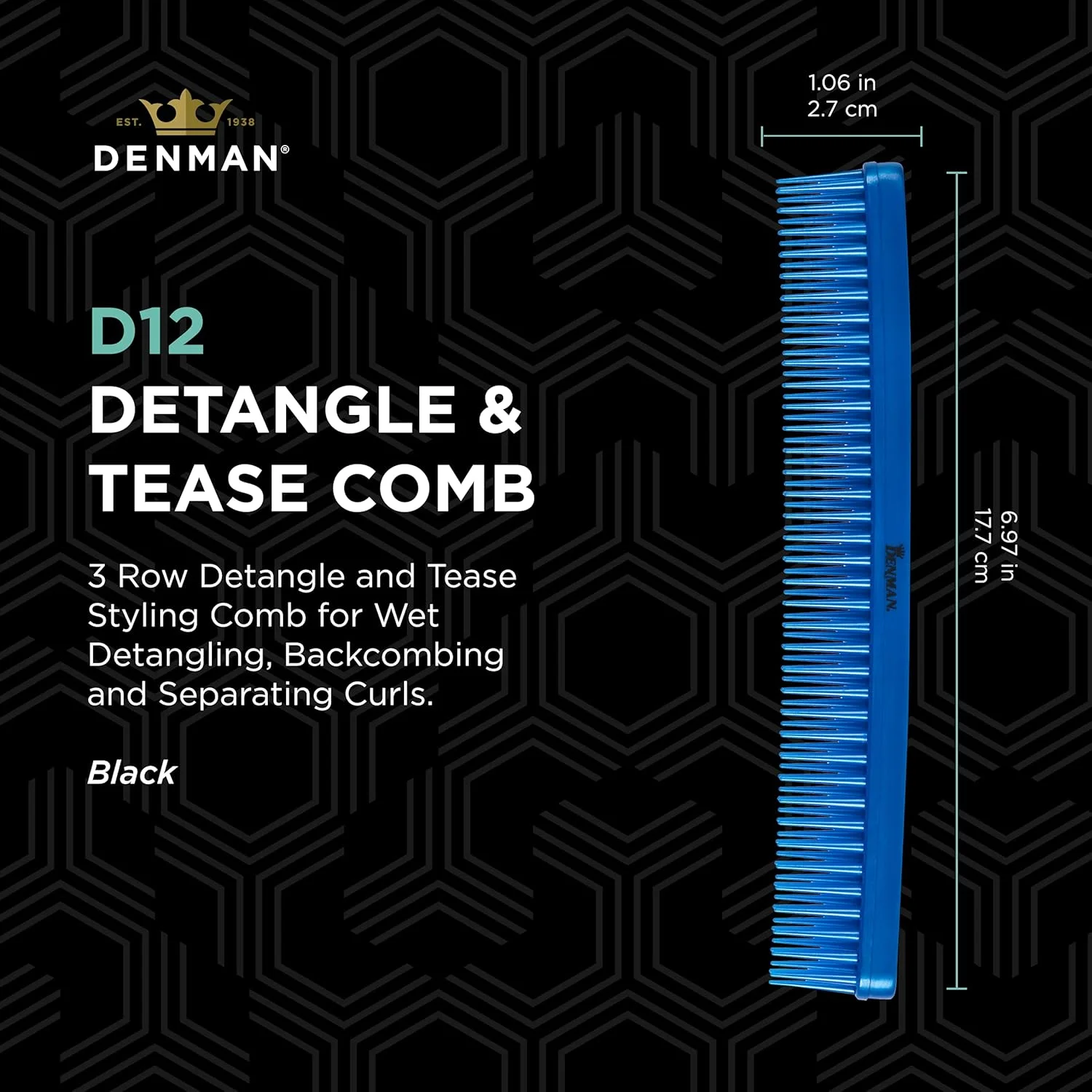 شانه دنمن مدل D12 TAME & Tease آبی