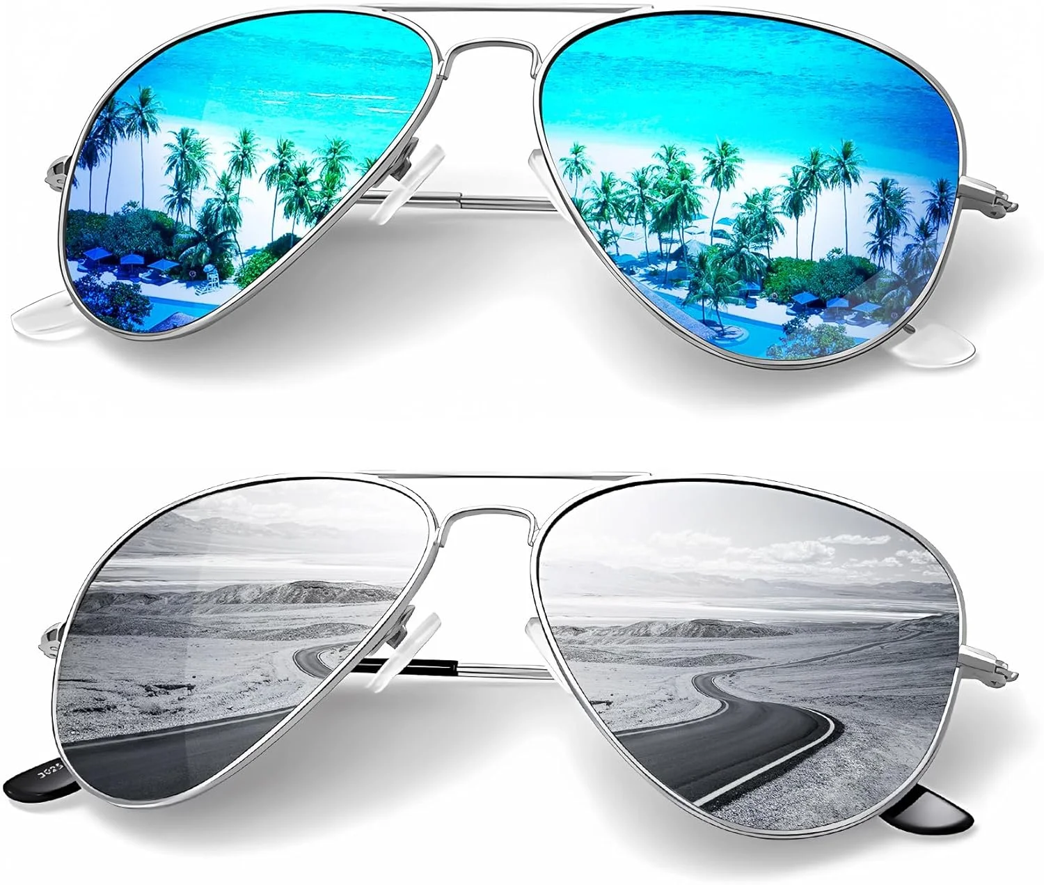 عینک آفتابی خلبانی کلاسیک KALIYADI برای مردان و زنان، عینک آفتابی رانندگی با لنز پلاریزه و مسدود کننده UV