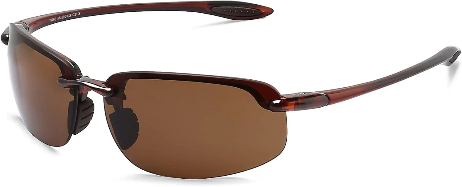 عینک آفتابی ورزشی JULI مردانه زنانه فریم بدون حاشیه Tr90 مناسب دویدن ماهیگیری بیسبال رانندگی MJ8001