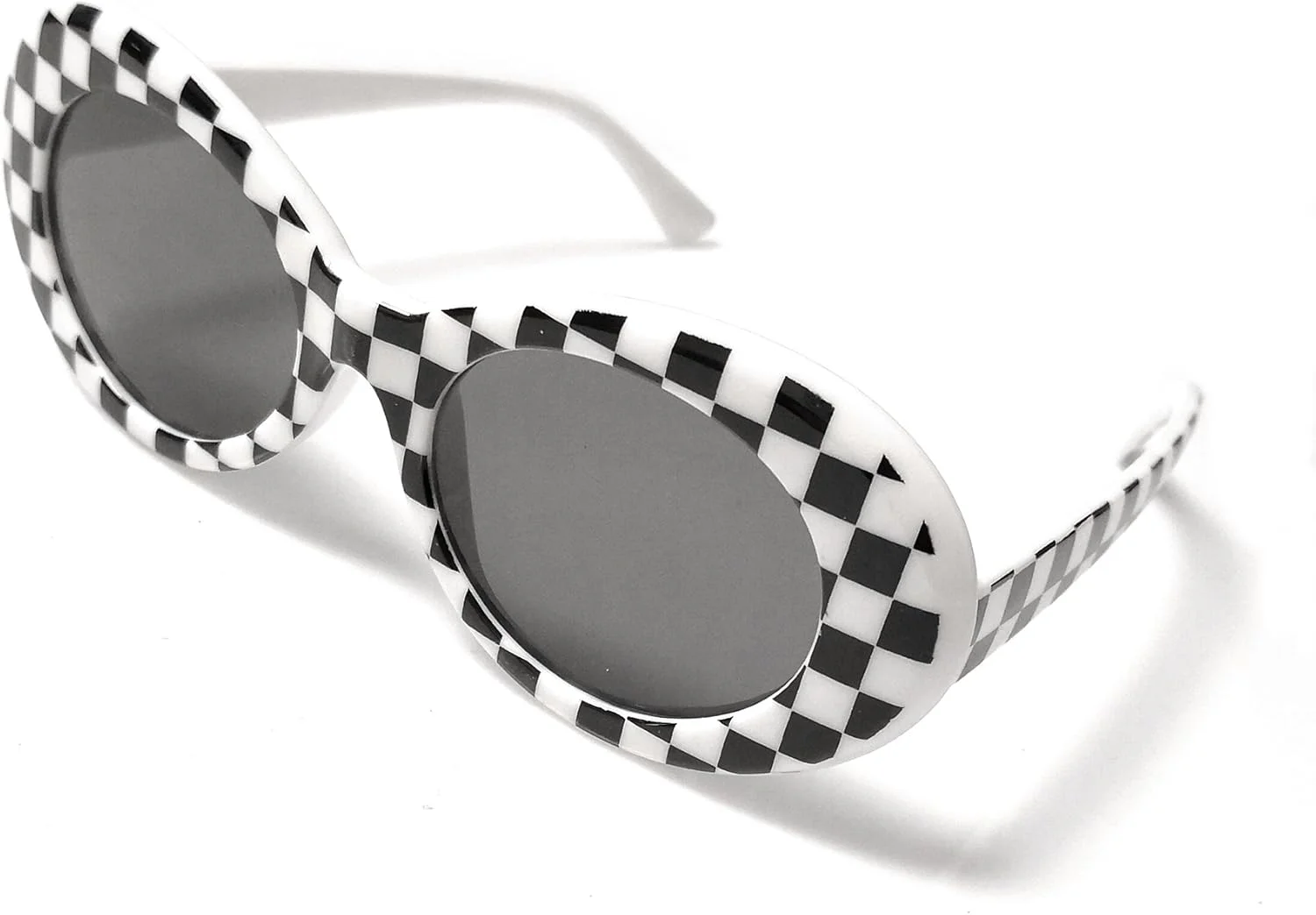 عینک آفتابی JUSLINK با فریم ضخیم، بیضی شکل و لنز گرد عینک آفتابی JUSLINK با فریم ضخیم، بیضی شکل و لنز گرد