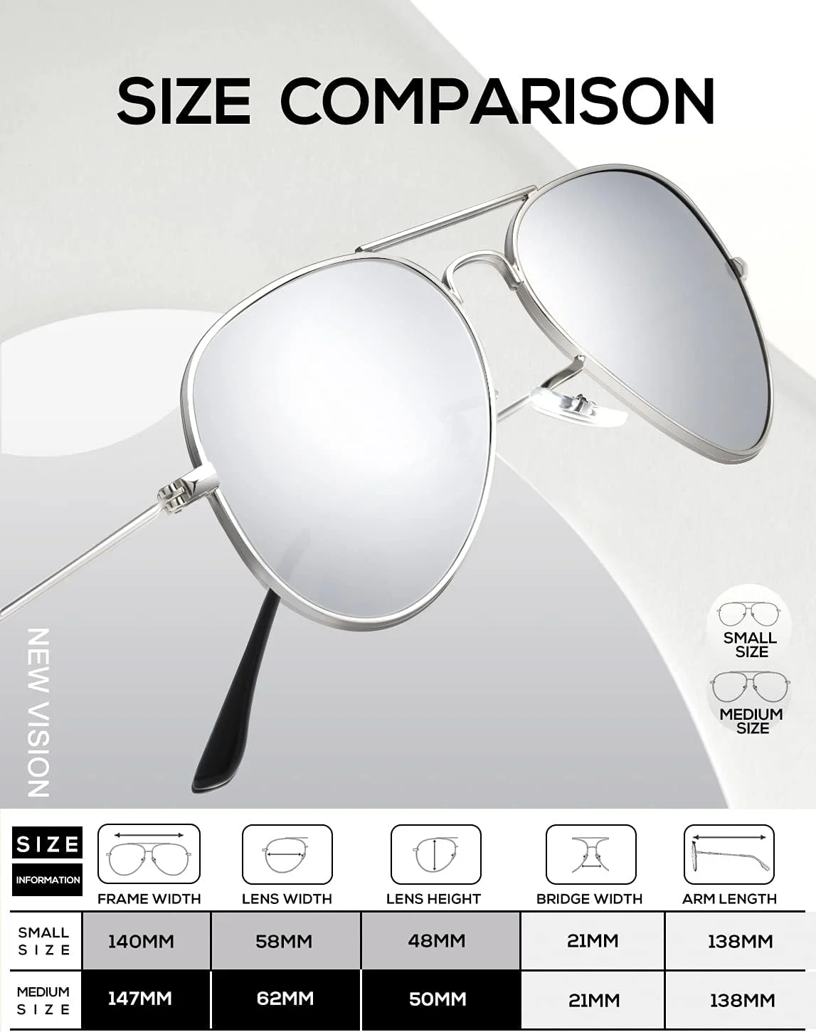 عینک آفتابی خلبانی کلاسیک KALIYADI برای مردان و زنان، عینک آفتابی رانندگی با لنز پلاریزه و مسدود کننده UV