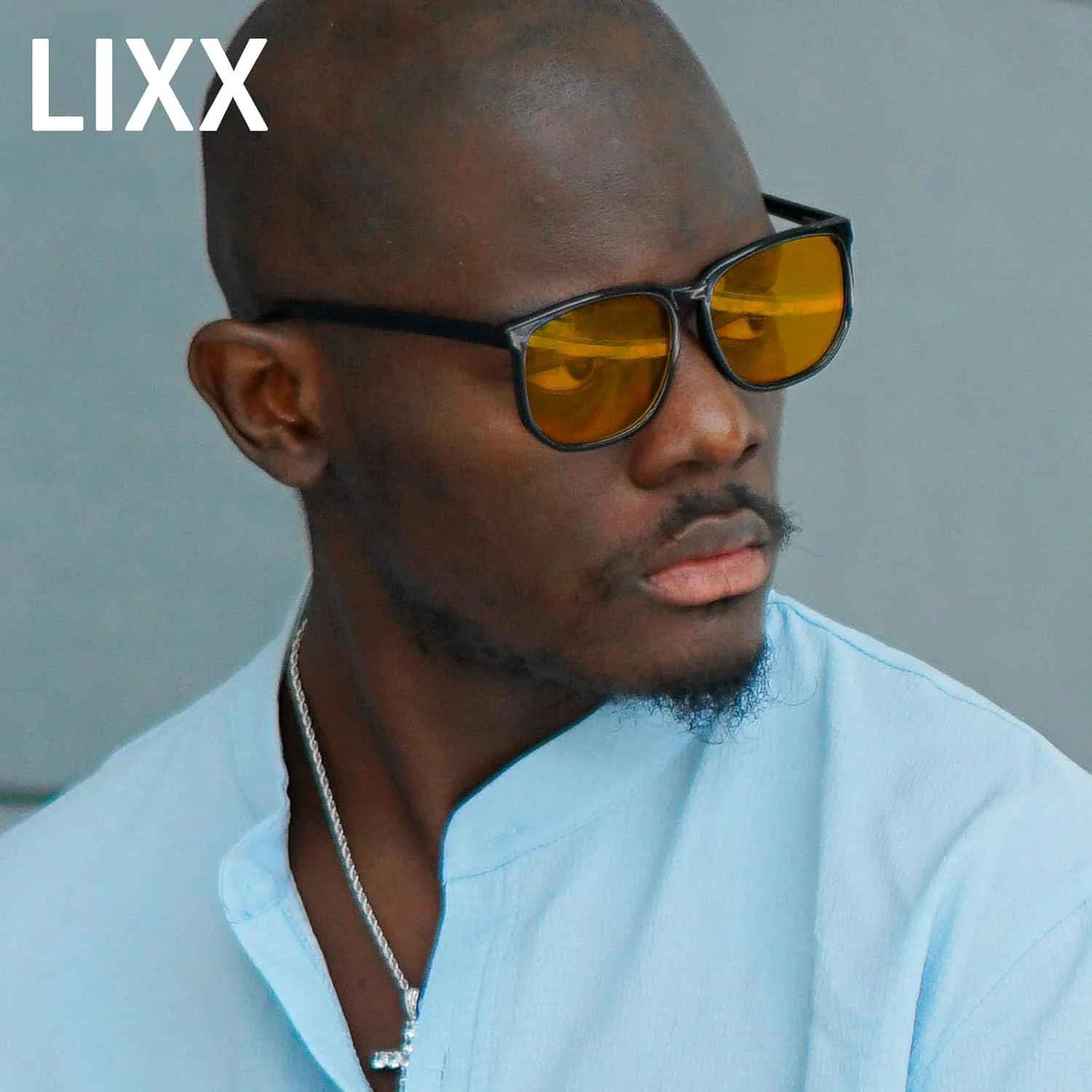 عینک آفتابی مربعی پلاریزه بزرگ LIXX برای آقایان و بانوان - فریم TR90 نازک و مدرن، لنز بزرگ با لولای فنری