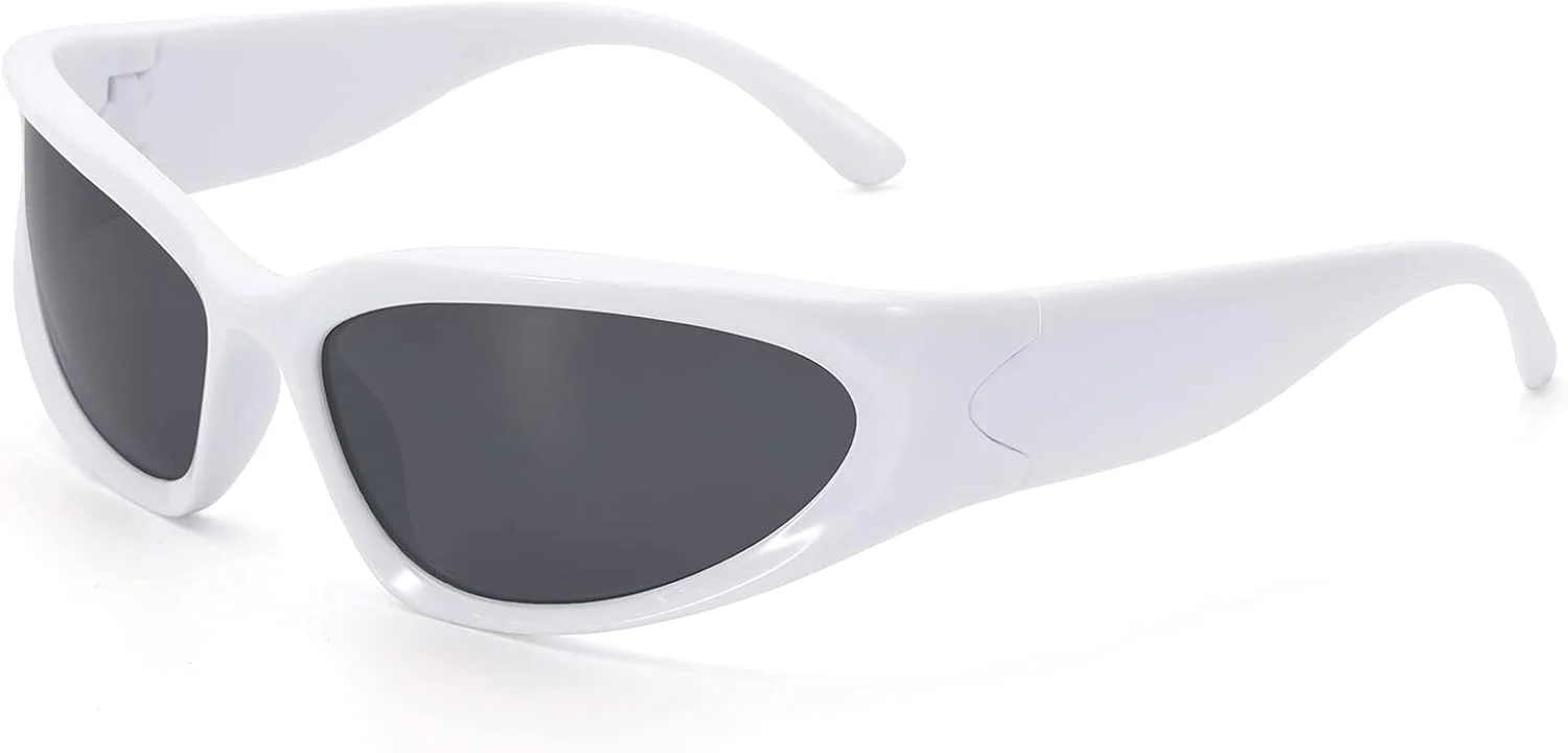 عینک آفتابی زنانه و مردانه LIKSMU، مدل Wrap Around، فشن خیابانی، بیضی سریع و شیک