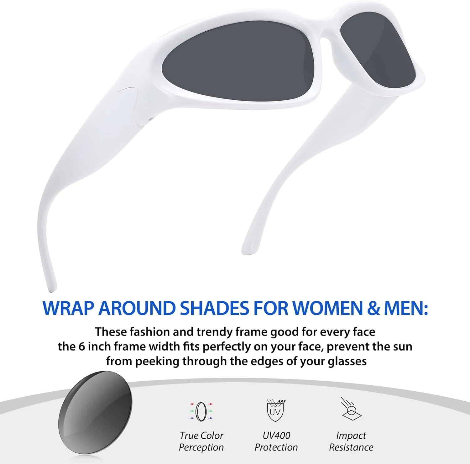 عینک آفتابی زنانه و مردانه LIKSMU، مدل Wrap Around، فشن خیابانی، بیضی سریع و شیک عینک آفتابی زنانه و مردانه LIKSMU، مدل Wrap Around، فشن خیابانی، بیضی سریع و شیک