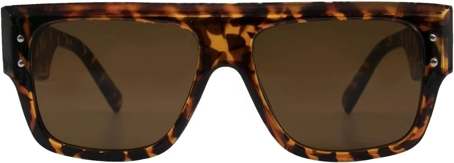 عینک آفتابی مربعی رترو LJCZKA برای زنان و مردان، فریم ضخیم تخت، عینک آفتابی مد روز، محافظت UV400