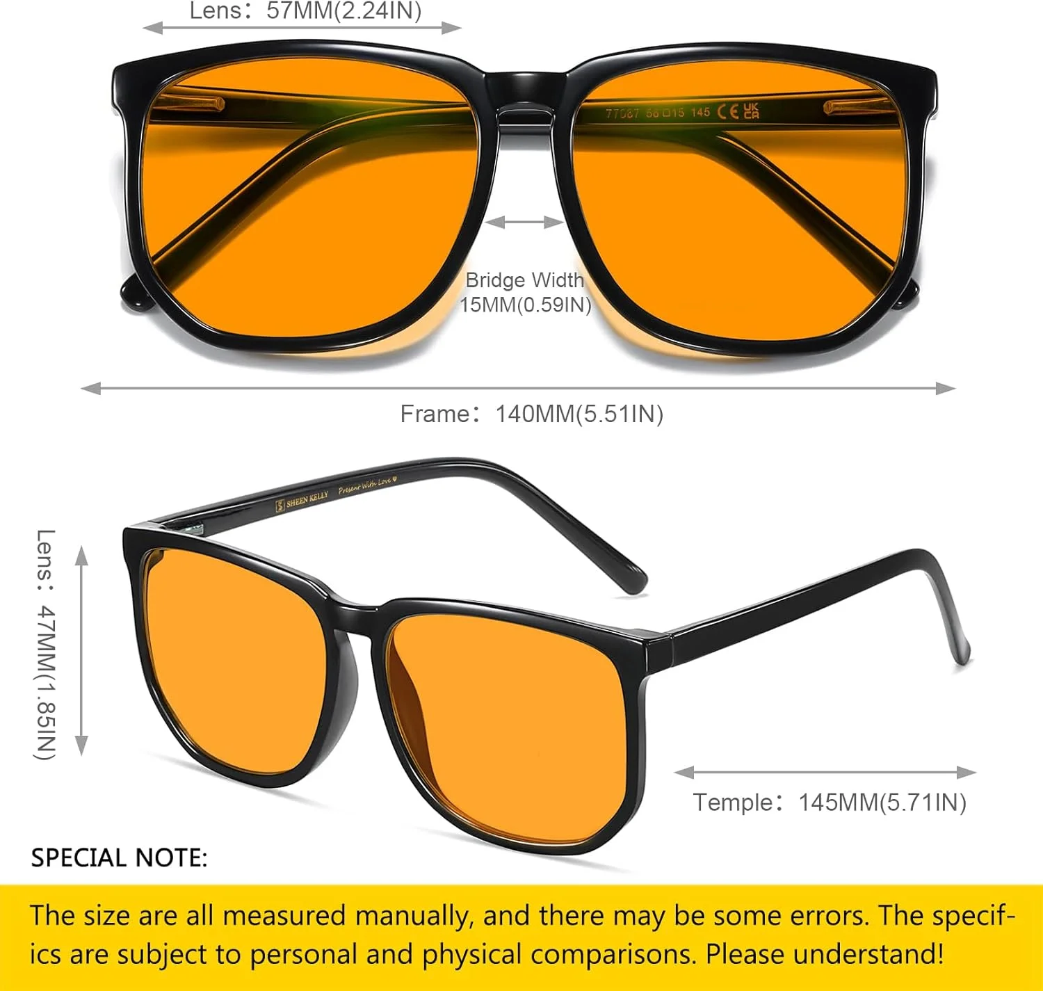 عینک آفتابی مربعی پلاریزه بزرگ LIXX برای آقایان و بانوان - فریم TR90 نازک و مدرن، لنز بزرگ با لولای فنری
