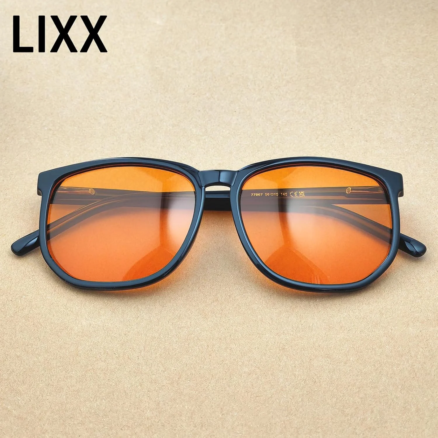 عینک آفتابی مربعی پلاریزه بزرگ LIXX برای آقایان و بانوان - فریم TR90 نازک و مدرن، لنز بزرگ با لولای فنری