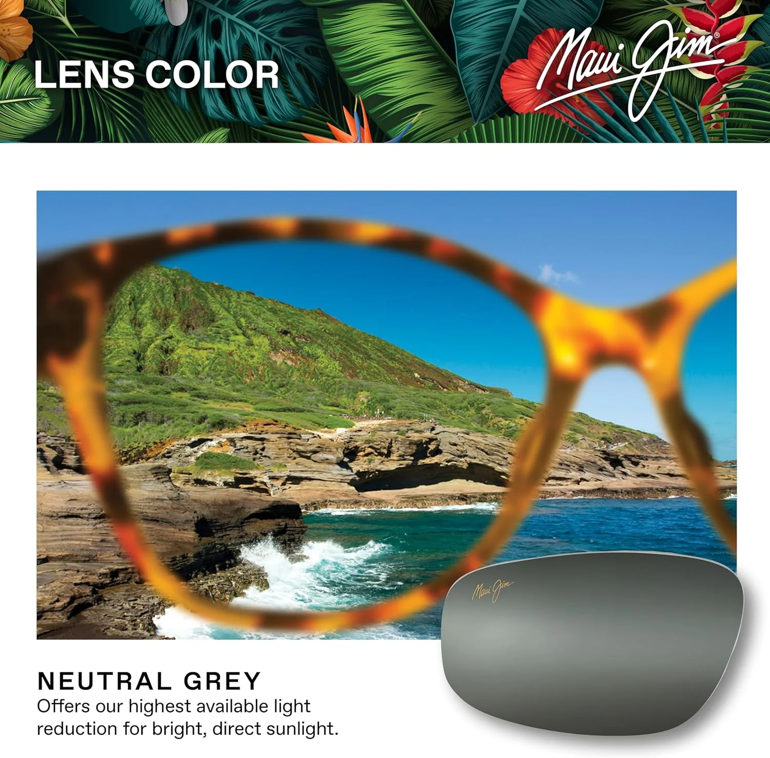 عینک آفتابی مربعی Maui Jim Dragons Teeth