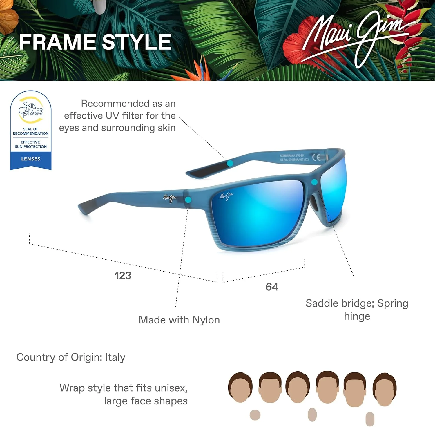عینک آفتابی مردانه و زنانه Maui Jim مدل Alenuihaha با پوشش پلاریزه عینک آفتابی مردانه و زنانه Maui Jim مدل Alenuihaha با پوشش پلاریزه