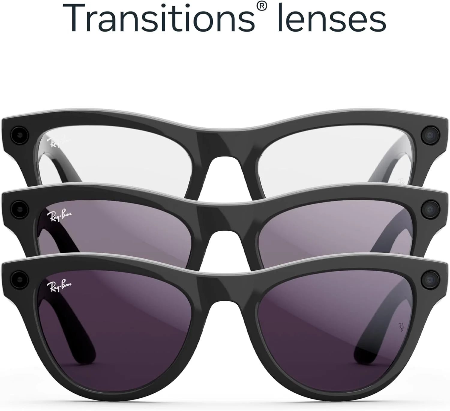 عینک هوشمند Ray-Ban | Meta - مشکی، مدرن، مناسب برای همه - برنامه‌های واقعیت افزوده، برنامه‌های دستیار صوتی تلفن هوشمند