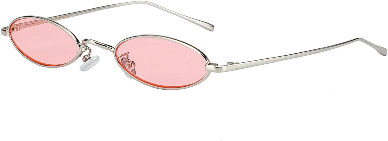عینک آفتابی چشم گربه ای رترو وینتیج MEETSUN، باریک، کوچک، بیضی شکل، با طراحی گلبرگ و دسته های منحنی