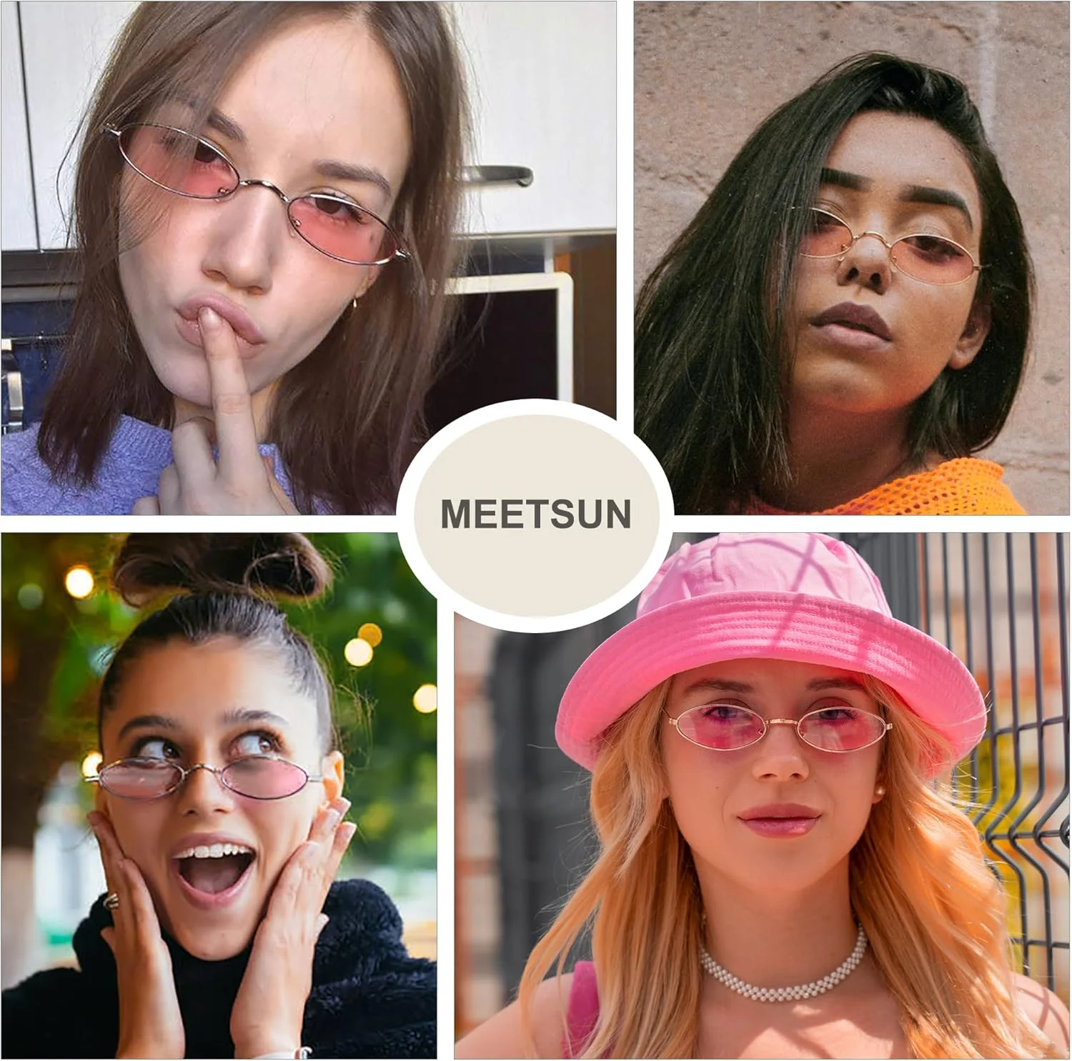 عینک آفتابی چشم گربه ای رترو وینتیج MEETSUN، باریک، کوچک، بیضی شکل، با طراحی گلبرگ و دسته های منحنی عینک آفتابی چشم گربه ای رترو وینتیج MEETSUN، باریک، کوچک، بیضی شکل، با طراحی گلبرگ و دسته های منحنی