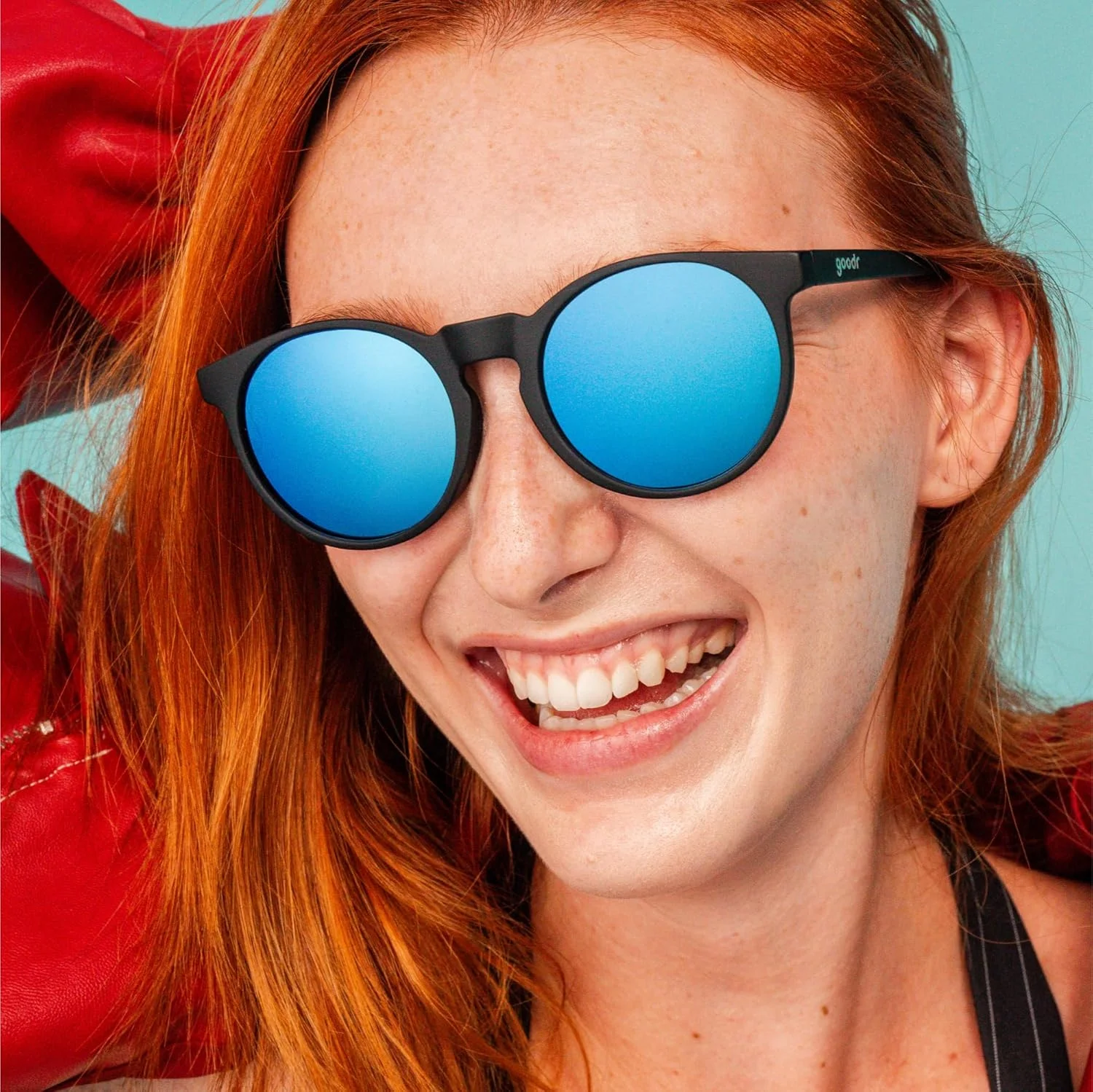 عینک آفتابی گرد پلاریزه گودر مدل Midnight Ramble at Circle Bar، مناسب آقایان و بانوان، سایز کوچک (Circle G)، فریم مشکی یکدست با لنزهای آینه ای آبی، محافظت UV400، بدون لغزش، بدون پرش عینک آفتابی گرد پلاریزه گودر مدل Midnight Ramble at Circle Bar، مناسب آقایان و بانوان، سایز کوچک (Circle G)، فریم مشکی یکدست با لنزهای آینه ای آبی، محافظت UV400، بدون لغزش، بدون پرش