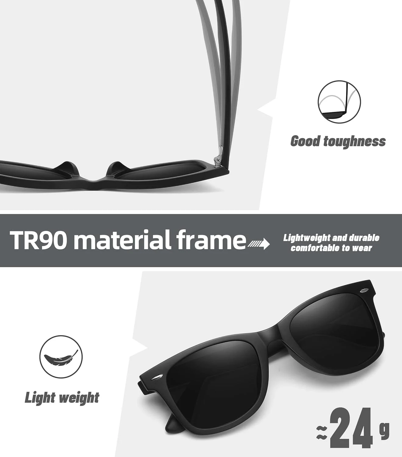 عینک آفتابی پلاریزه MEETSUN برای زنان و مردان، فریم مربعی کلاسیک رترو، مناسب رانندگی، عینک آفتابی ترندی با محافظت UV عینک آفتابی پلاریزه MEETSUN برای زنان و مردان، فریم مربعی کلاسیک رترو، مناسب رانندگی، عینک آفتابی ترندی با محافظت UV