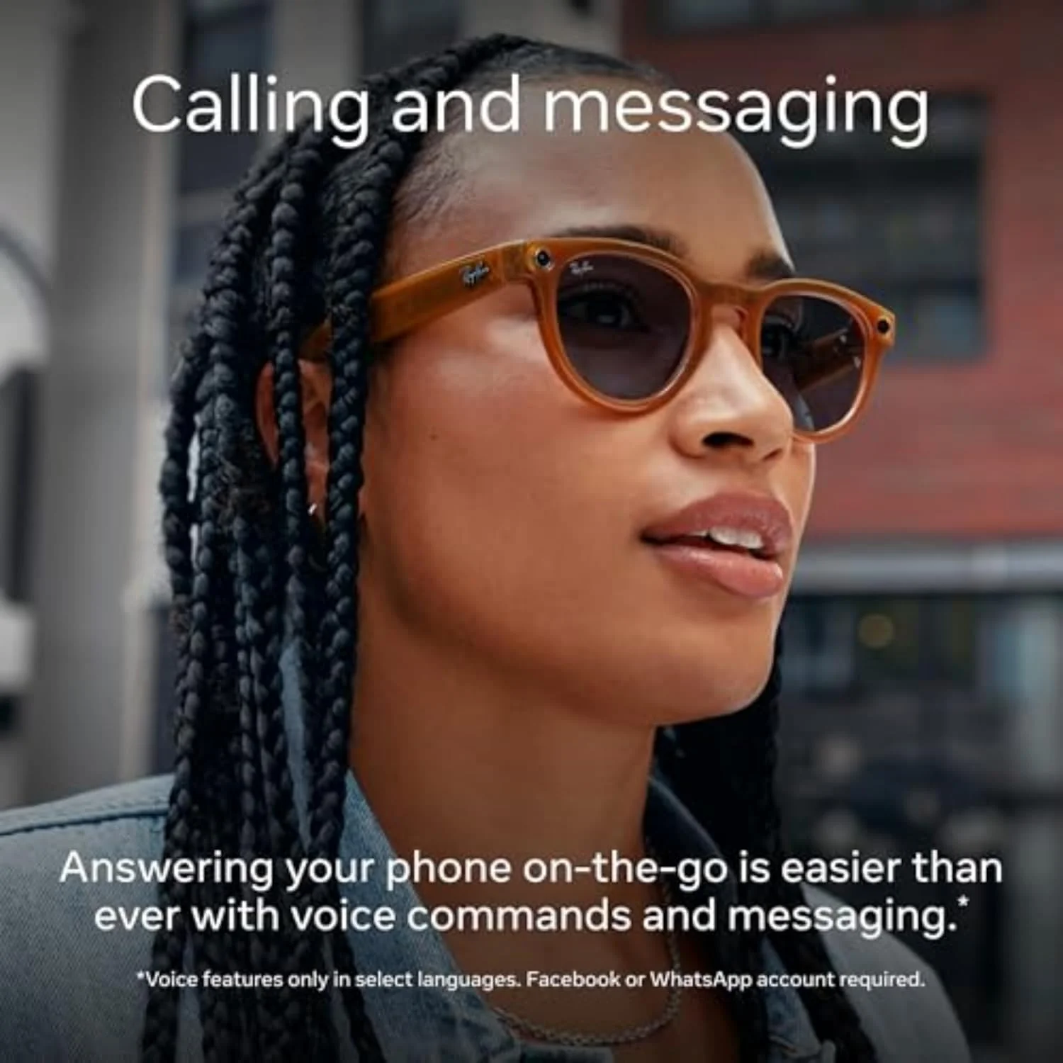 عینک هوشمند Ray-Ban | Meta - مشکی، مدرن، مناسب برای همه - برنامه‌های واقعیت افزوده، برنامه‌های دستیار صوتی تلفن هوشمند