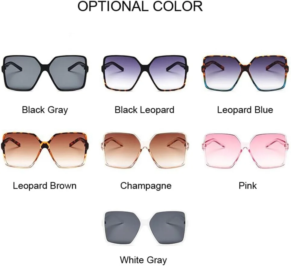 عینک آفتابی مربعی بزرگ زنانه، فریم بزرگ، عینک آفتابی رنگارنگ، آینه ای زنانه، سایه های گرادیان یونیسکس عینک آفتابی مربعی بزرگ زنانه، فریم بزرگ، عینک آفتابی رنگارنگ، آینه ای زنانه، سایه های گرادیان یونیسکس