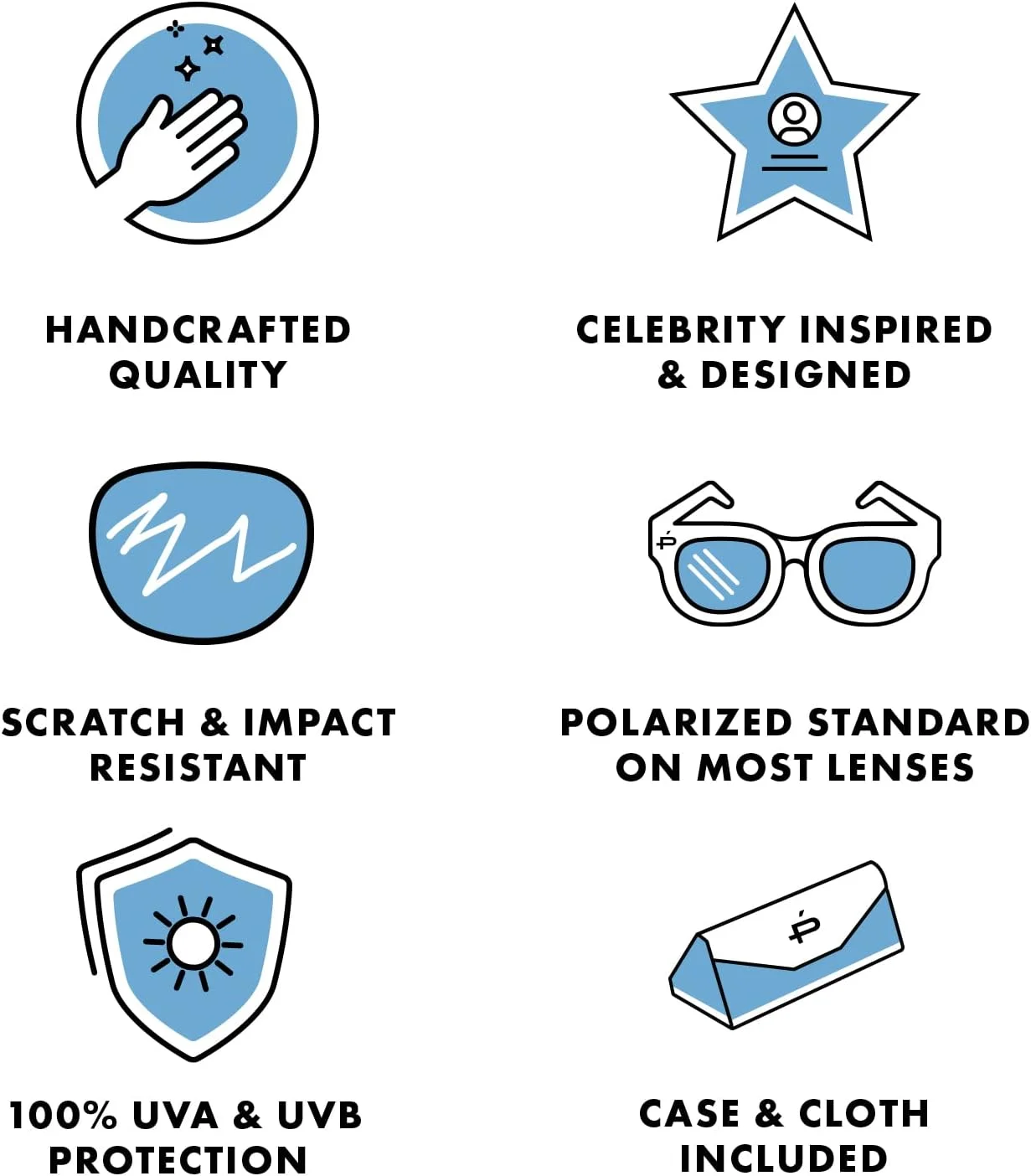 عینک آفتابی هندسی Prive Revaux The Heat – عدسی‌های پلاریزه دست‌ساز، محافظت 100% در برابر اشعه UV – برای آقایان و بانوان