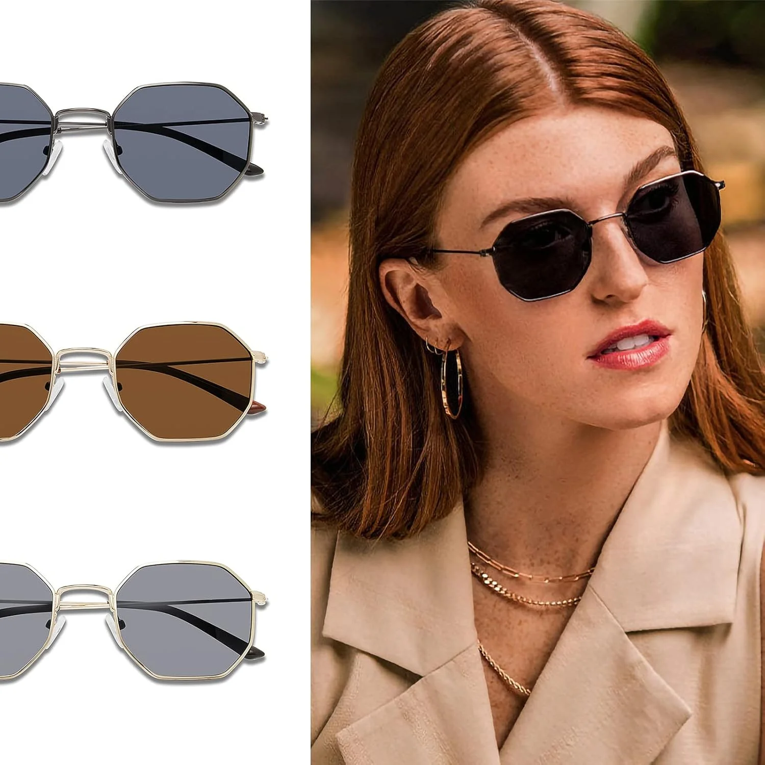 عینک آفتابی هندسی Prive Revaux The Heat – عدسی‌های پلاریزه دست‌ساز، محافظت 100% در برابر اشعه UV – برای آقایان و بانوان