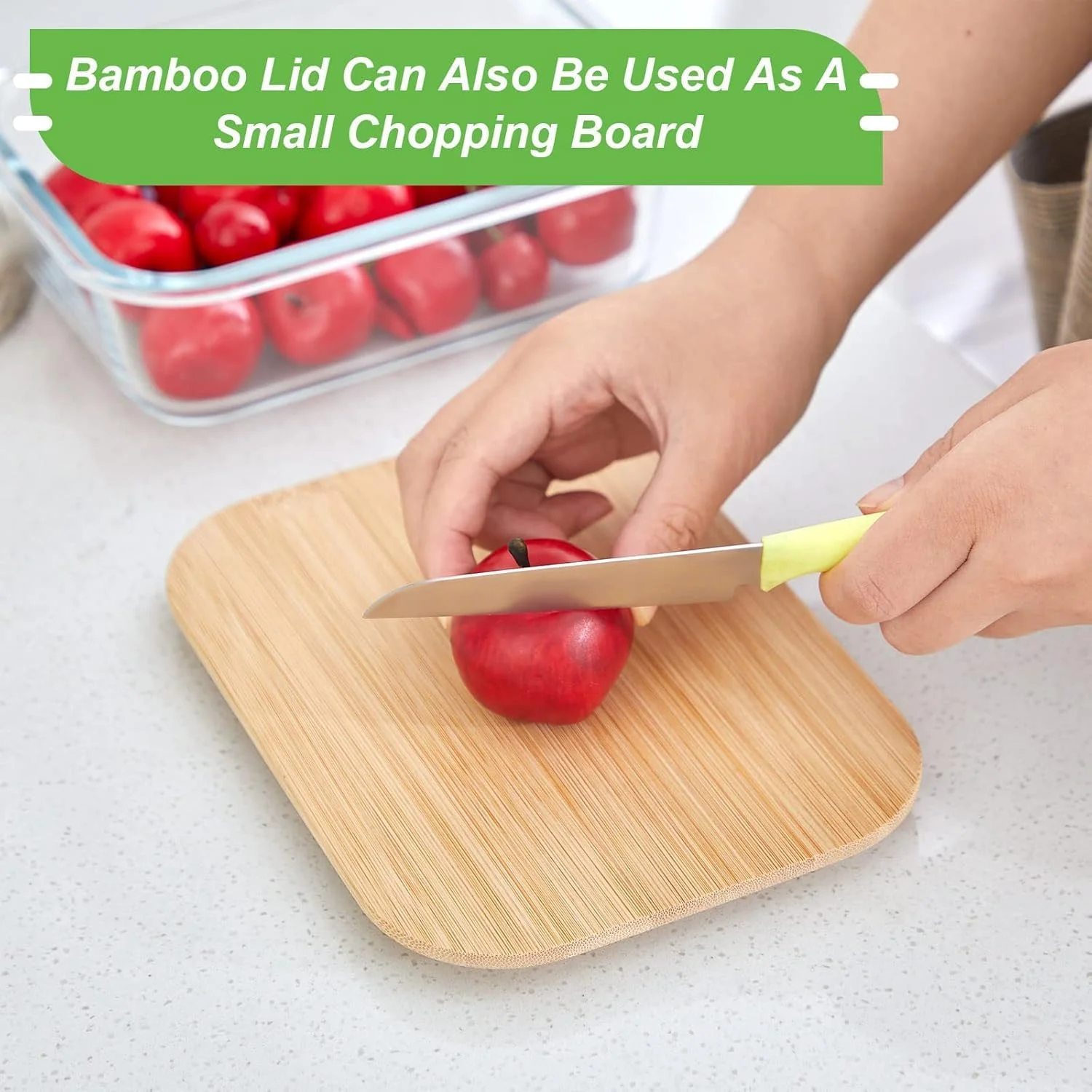 ست ظروف شیشه ای 5 عددی بیکسبایت با درب بامبو، حفظ تازگی در هر ظرف 1050 میلی لیتری، ظرف غذای 100% شیشه ای برای یخچال، ظروف شیشه ای بدون BPA برای نگهداری مواد غذایی در آشپزخانه