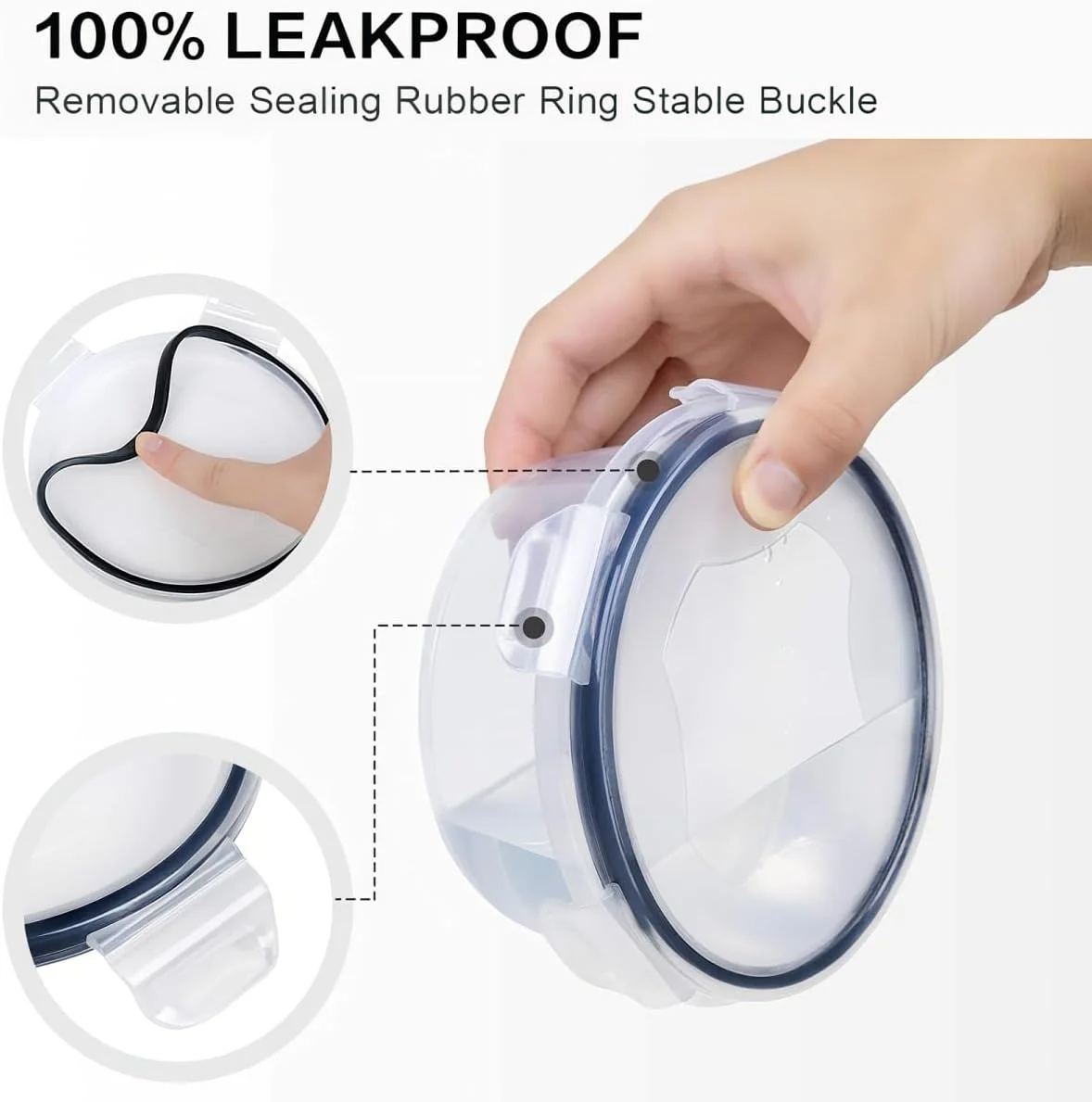 48 عدد ظرف نگهداری غذا با درب، جعبه های آماده سازی غذا، ست ظروف نگهداری (24 ظرف + 24 درب)، جعبه های نگهداری آشپزخانه ضد هوا و ضد نشت، بدون BPA، قابل شستشو در ماشین ظرفشویی، فریزر، قابل استفاده در مایکروویو