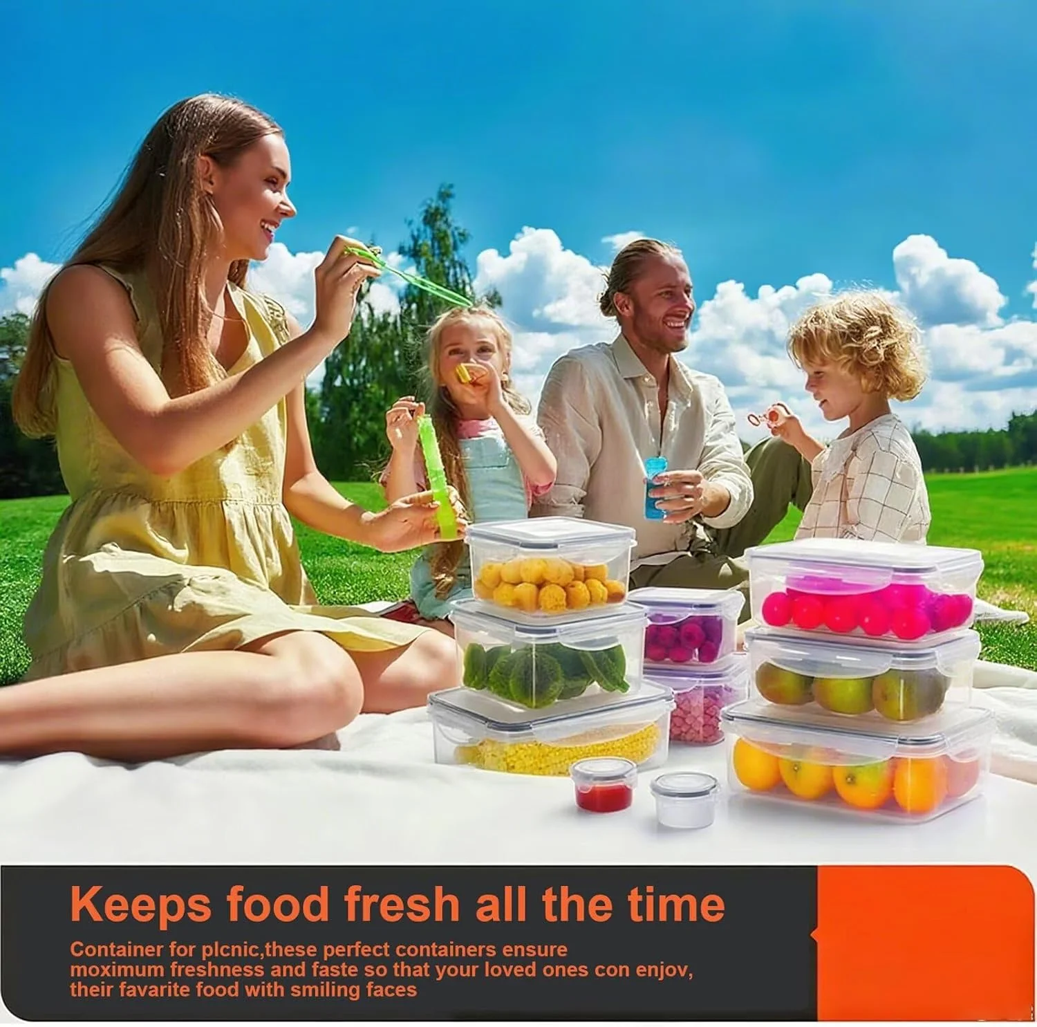 48 عدد ظرف نگهداری غذا با درب، جعبه های آماده سازی غذا، ست ظروف نگهداری (24 ظرف + 24 درب)، جعبه های نگهداری آشپزخانه ضد هوا و ضد نشت، بدون BPA، قابل شستشو در ماشین ظرفشویی، فریزر، قابل استفاده در مایکروویو