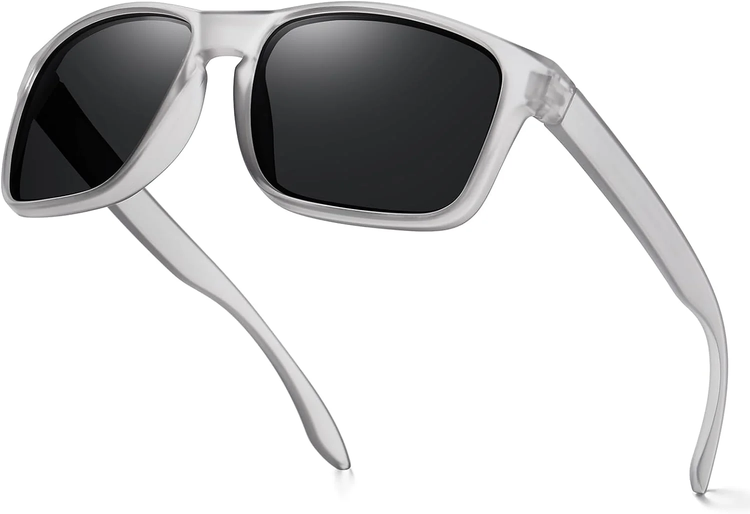 عینک آفتابی مربعی پلاریزه RCXKOOM XL برای سرهای بزرگ مردانه زنانه XXL عینک آفتابی بزرگ با فریم خیلی پهن