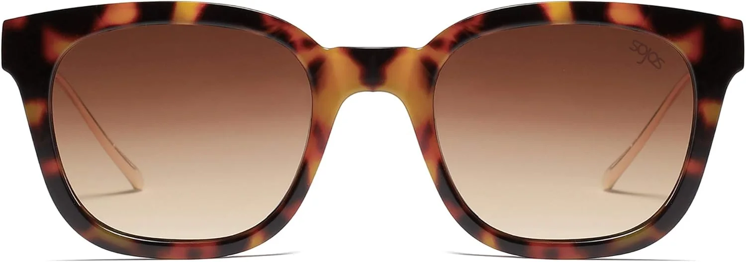 SOJOS Classic Square Polarized Sunglasses for Women Men Retro Trendy UV400 Sunnies SJ2050