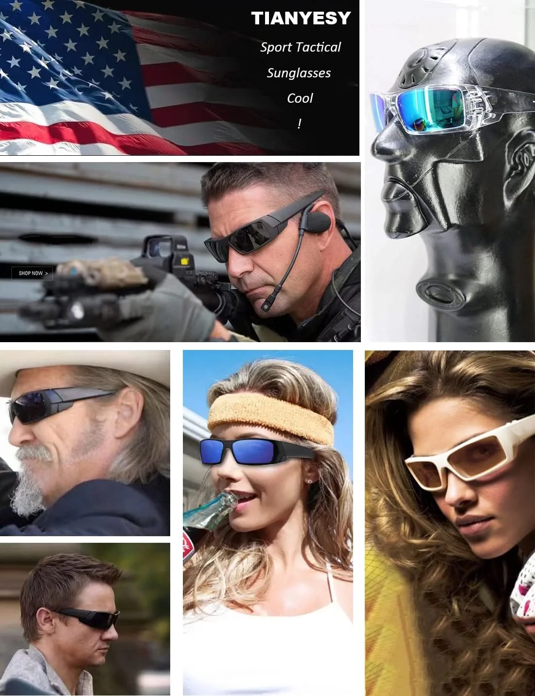 عینک آفتابی TIANYESY مدل Xh3339 مناسب برای آقایان و بانوان