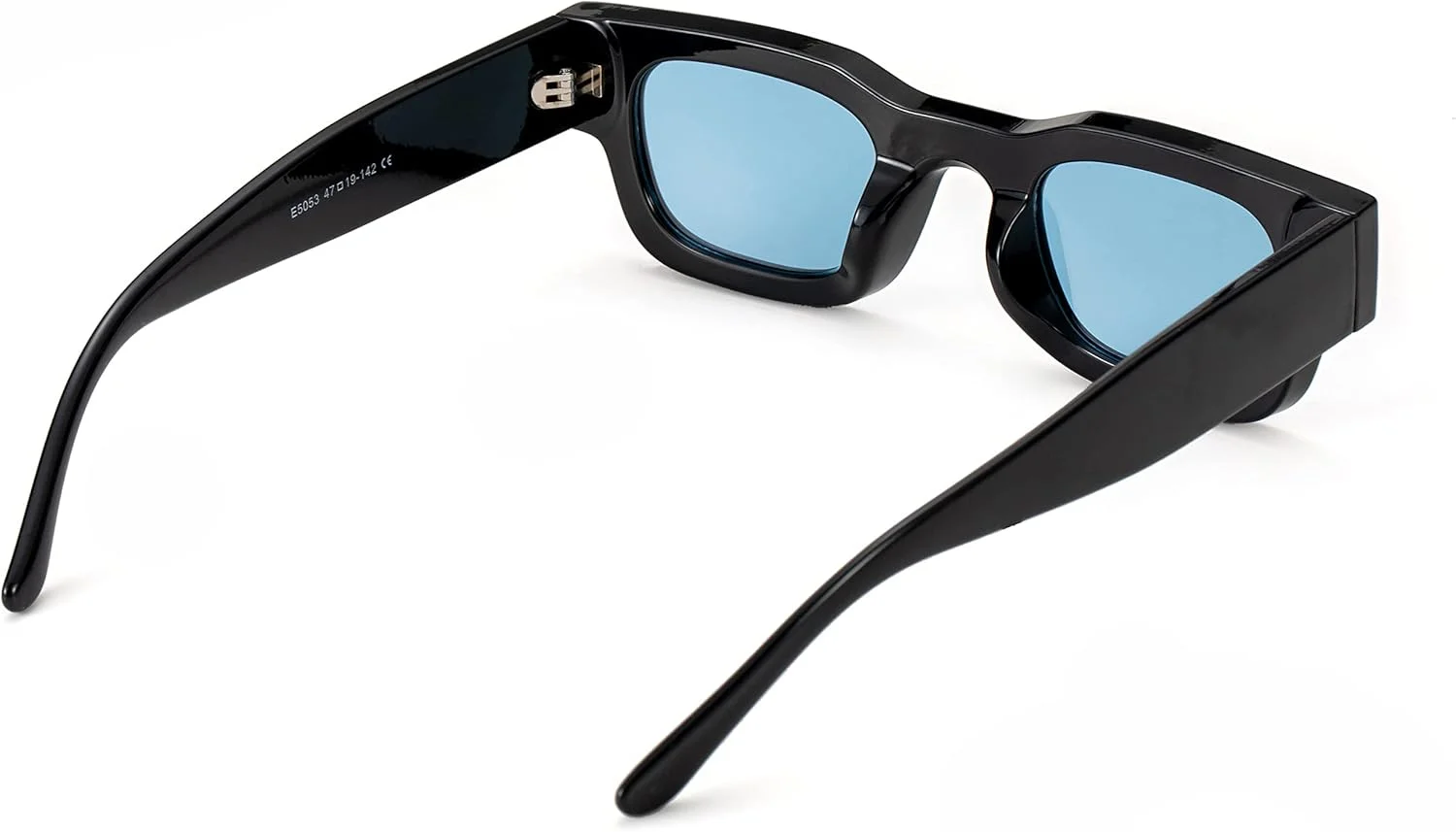 عینک آفتابی مستطیلی پلاریزه Teumire رترو برای صورت های کوچک، زنان و مردان، عینک های مربعی ضخیم با محافظت UV400