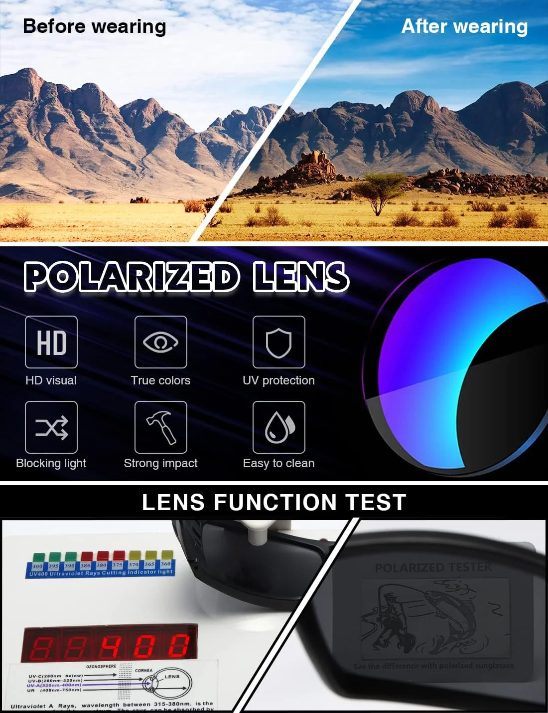 عینک آفتابی TIANYESY مدل Xh3339 مناسب برای آقایان و بانوان