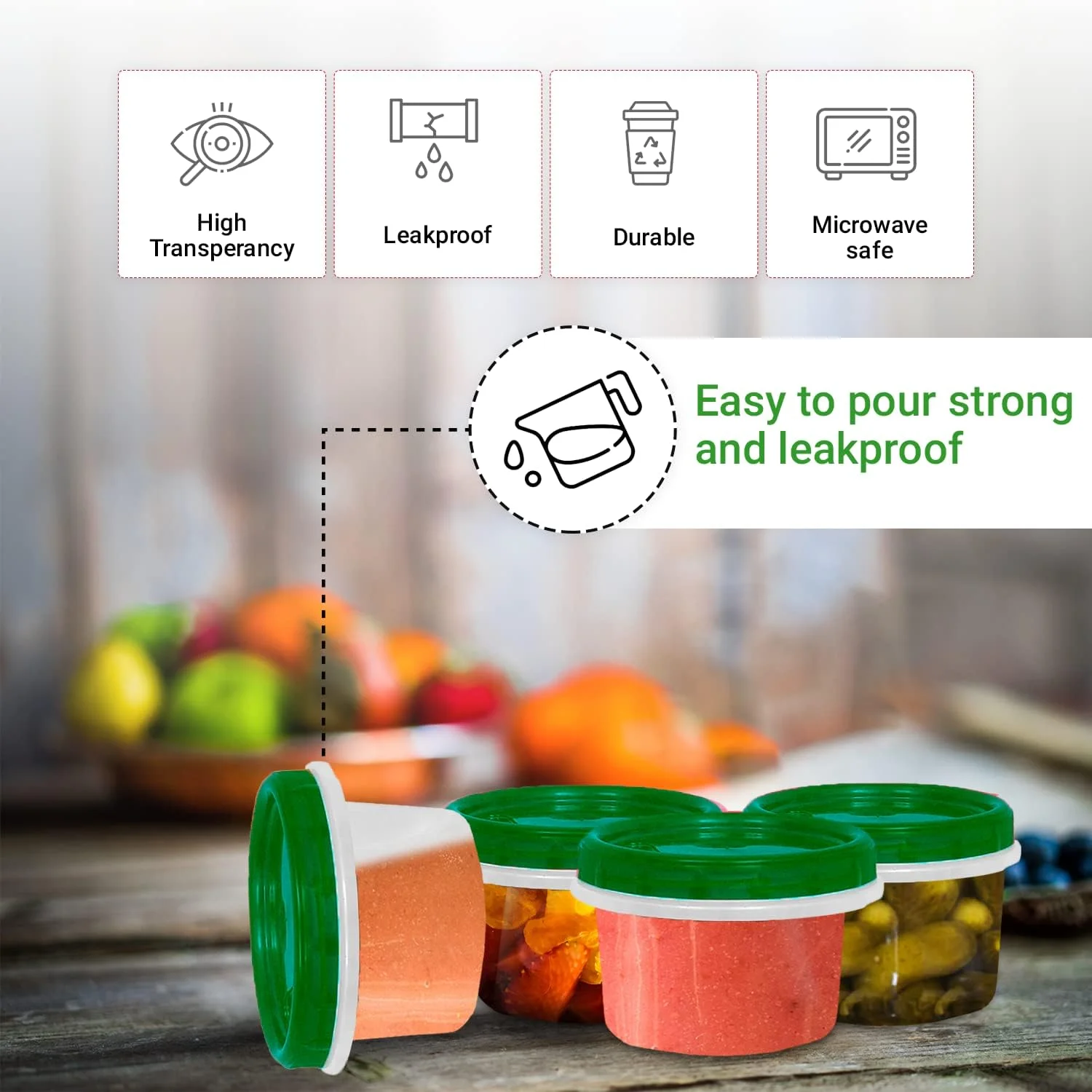 [سبز - بسته 12 عددی] ظروف دلی درب دار با درب های قفل چرخشی، ظروف شفاف نگهداری مواد غذایی برای آماده سازی وعده های غذایی، میان وعده ها و باقیمانده غذا، قابل استفاده در فریزر و مایکروویو، قابل چیدن روی هم، مقاوم در برابر نشت و مجموعه 12 عددی (473 میلی لیتر)