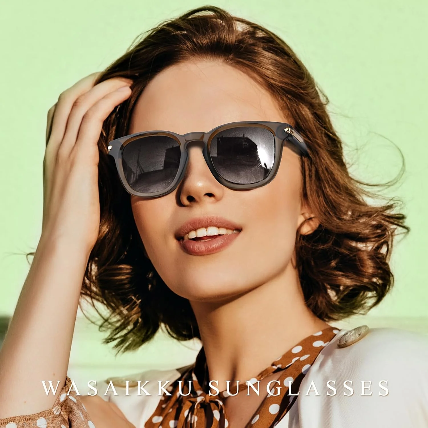 عینک آفتابی پلاریزه WASAIKKU زنانه با محافظت در برابر اشعه ماوراء بنفش، عینک آفتابی شیک و مد روز، سایه های کلاسیک برای بانوان