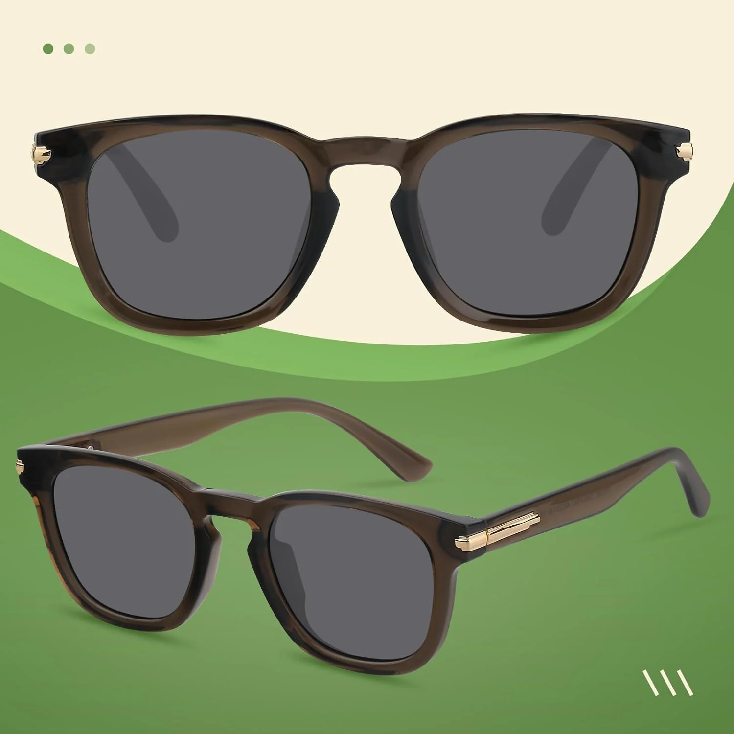 عینک آفتابی پلاریزه WASAIKKU زنانه با محافظت در برابر اشعه ماوراء بنفش، عینک آفتابی شیک و مد روز، سایه های کلاسیک برای بانوان