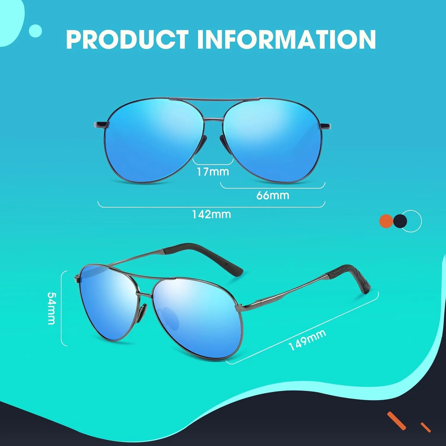 عینک آفتابی YUKANNA خلبانی پلاریزه مردانه و زنانه با محافظت UV 400 و فریم فلزی مناسب رانندگی، گلف و ماهیگیری عینک آفتابی YUKANNA خلبانی پلاریزه مردانه و زنانه با محافظت UV 400 و فریم فلزی مناسب رانندگی، گلف و ماهیگیری