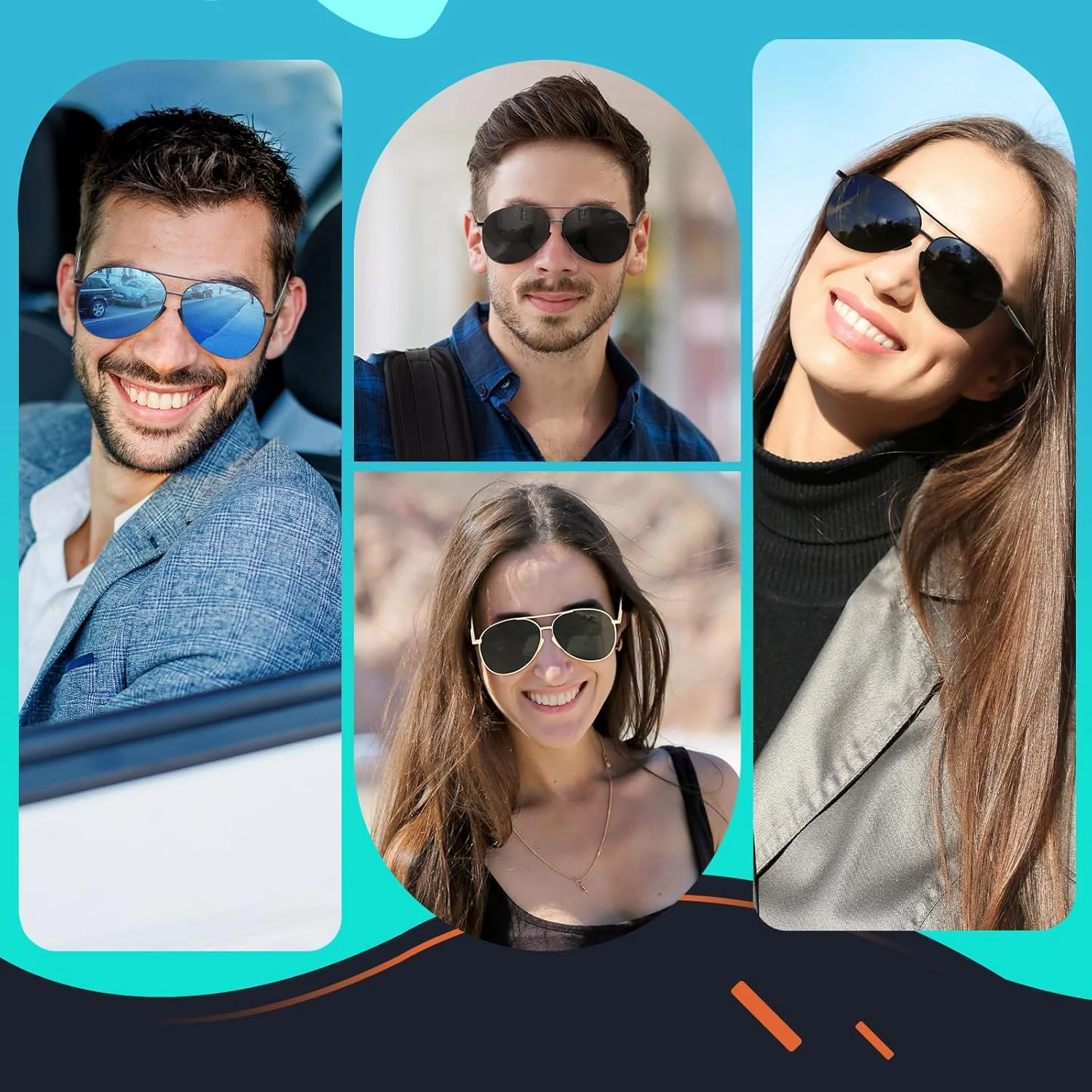 عینک آفتابی YUKANNA خلبانی پلاریزه مردانه و زنانه با محافظت UV 400 و فریم فلزی مناسب رانندگی، گلف و ماهیگیری عینک آفتابی YUKANNA خلبانی پلاریزه مردانه و زنانه با محافظت UV 400 و فریم فلزی مناسب رانندگی، گلف و ماهیگیری