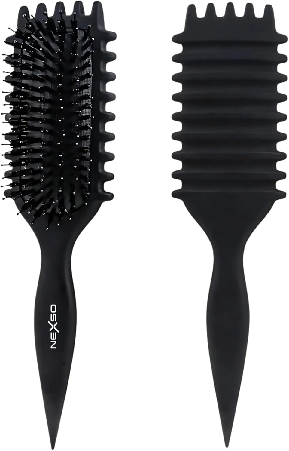 برس حالت دهنده مو فر Nexso برای زنان و مردان | برس حالت دهنده و باز کننده گره حرفه ای مشکی برای موهای فر، صاف، خیس و خشک | موهای نایلونی مقاوم در برابر حرارت، دسته ارگونومیک ضد لغزش برس حالت دهنده مو فر Nexso برای زنان و مردان | برس حالت دهنده و باز کننده گره حرفه ای مشکی برای موهای فر، صاف، خیس و خشک | موهای نایلونی مقاوم در برابر حرارت، دسته ارگونومیک ضد لغزش
