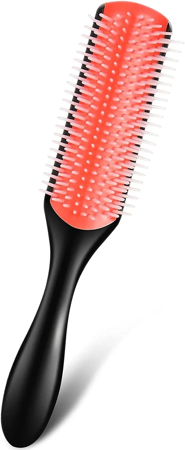 برس حالت دهنده مو ORiTi با 9 ردیف دندانه نایلونی و بالشتک، برس ماساژ مو با پد لاستیکی ضد الکتریسیته ساکن، ابزار حالت دهی مو برس حالت دهنده مو ORiTi با 9 ردیف دندانه نایلونی و بالشتک، برس ماساژ مو با پد لاستیکی ضد الکتریسیته ساکن، ابزار حالت دهی مو