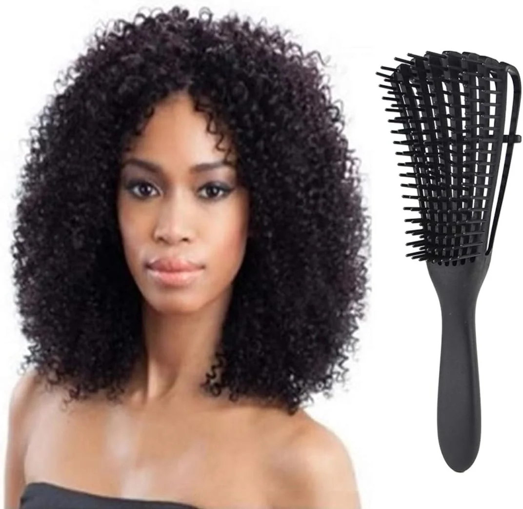 برس باز کننده گره مو Uddiee، برس طبیعی باز کننده موی خیس برای موهای مجعد فر، متنوع