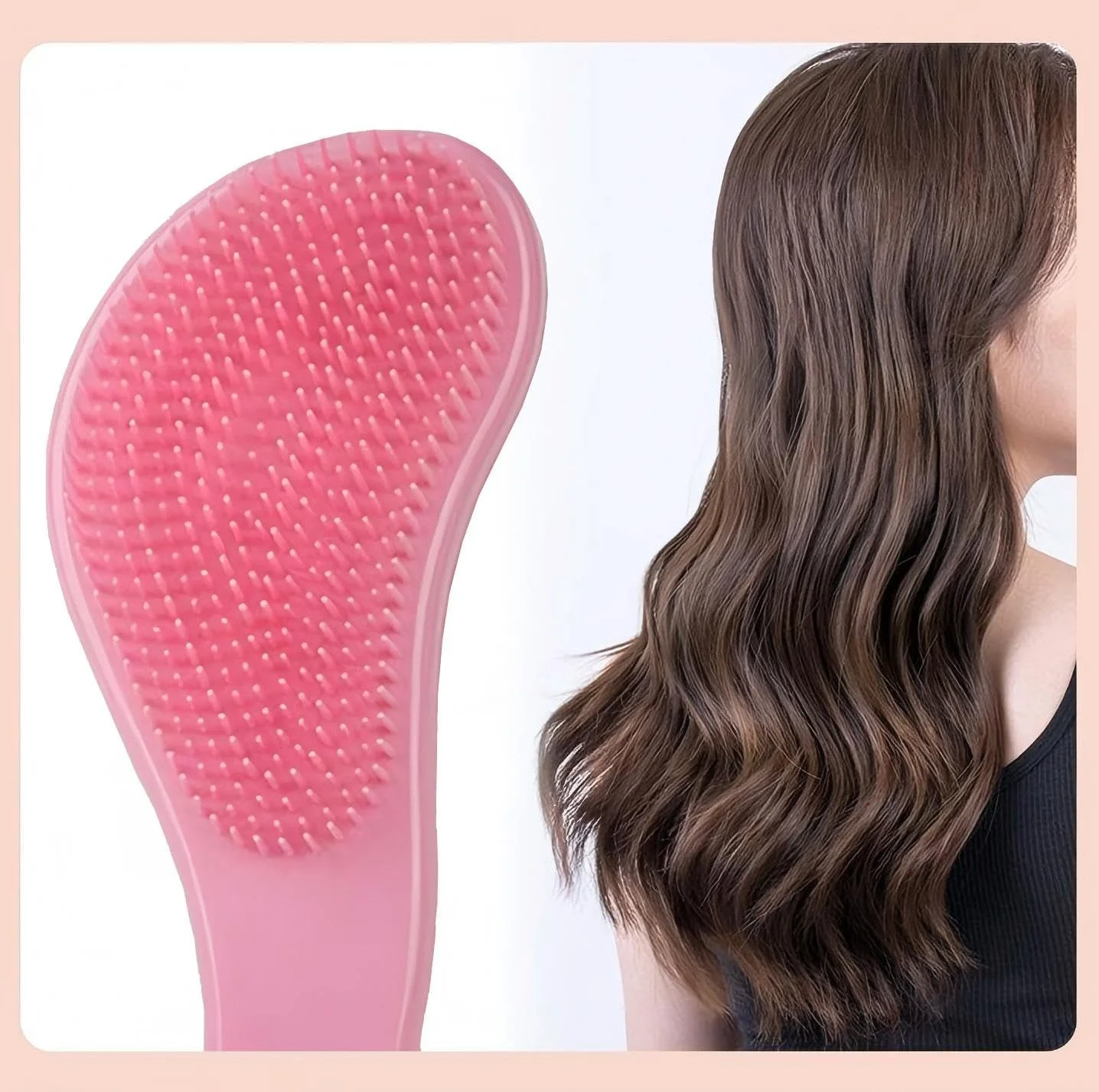 برس باز کننده گره مو نهایی برای موهای ضخیم و مجعد، برس بدون درد با دندانه های انعطاف پذیر برای بزرگسالان و کودکان - با قابلیت نگهداری آسان، ایده آل برای حمام و مسافرت