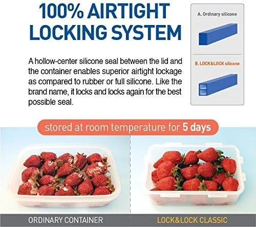 ظرف نگهداری غذای مستطیلی 1.3 لیتری LocknLock - بدون BPA، قابل استفاده در مایکروویو، فریزر و ماشین ظرفشویی - بسته 3 عددی ظرف نگهداری غذای مستطیلی 1.3 لیتری LocknLock - بدون BPA، قابل استفاده در مایکروویو، فریزر و ماشین ظرفشویی - بسته 3 عددی