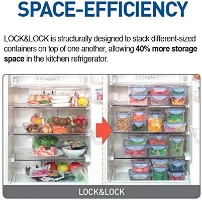 ظرف نگهداری غذای مستطیلی 1.3 لیتری LocknLock - بدون BPA، قابل استفاده در مایکروویو، فریزر و ماشین ظرفشویی - بسته 3 عددی ظرف نگهداری غذای مستطیلی 1.3 لیتری LocknLock - بدون BPA، قابل استفاده در مایکروویو، فریزر و ماشین ظرفشویی - بسته 3 عددی