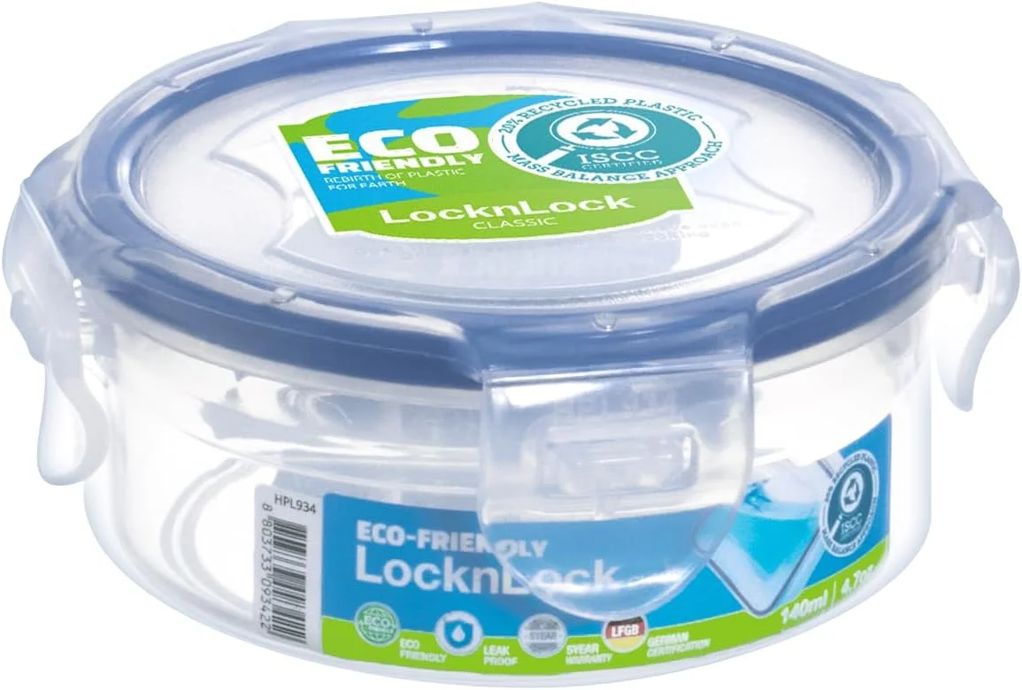 ظرف غذای گرد لاک اند لاک 100 میلی لیتر – بسته 6 عددی | ضد هوا و ضد نشت | بدون BPA | سازگار با محیط زیست | ایده آل برای سس ها، غذای کودک و تنقلات