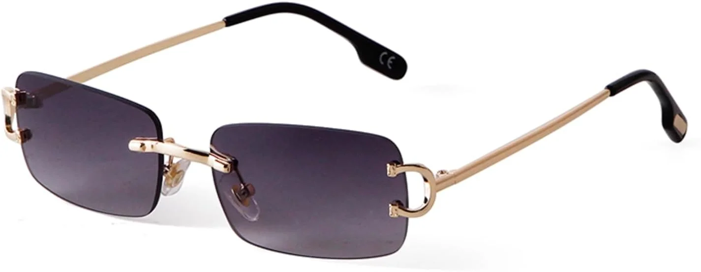 عینک آفتابی ADEWU رترو، عینک های وینتیج بدون فریم با محافظت UV، عینک آفتابی باریک مستطیلی مردانه زنانه یونیسکس عینک آفتابی ADEWU رترو، عینک های وینتیج بدون فریم با محافظت UV، عینک آفتابی باریک مستطیلی مردانه زنانه یونیسکس