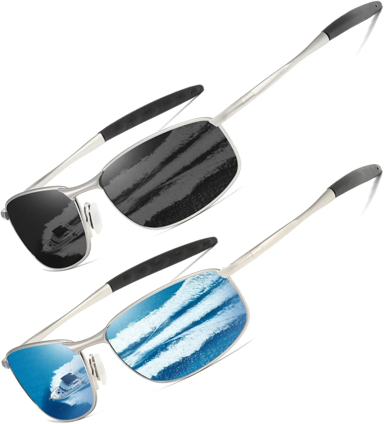 عینک آفتابی پلاریزه مردانه AEVOGUE با فریم فلزی مستطیلی و طراحی رترو مدل AE0395 عینک آفتابی پلاریزه مردانه AEVOGUE با فریم فلزی مستطیلی و طراحی رترو مدل AE0395