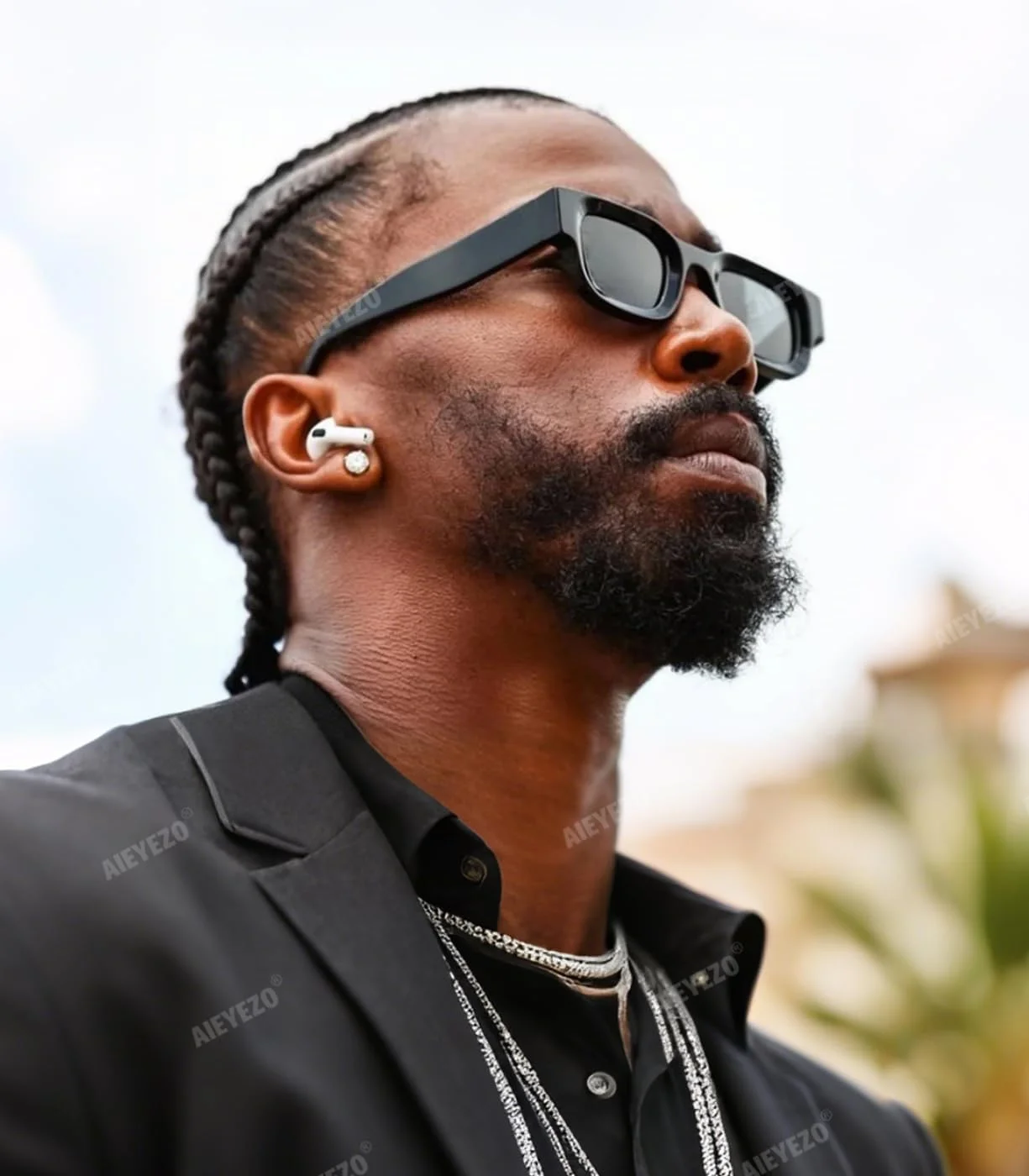 عینک آفتابی مستطیلی ضخیم مدرن AIEYEZO برای زنان و مردان، عینک آفتابی مربعی بزرگ قطبی شده به سبک رترو دهه 90