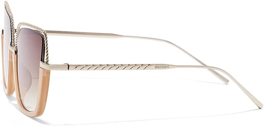عینک آفتابی زنانه چشم گربه ای فلزی + استات 30Sundays - محافظت در برابر اشعه ماوراء بنفش: UV380-400