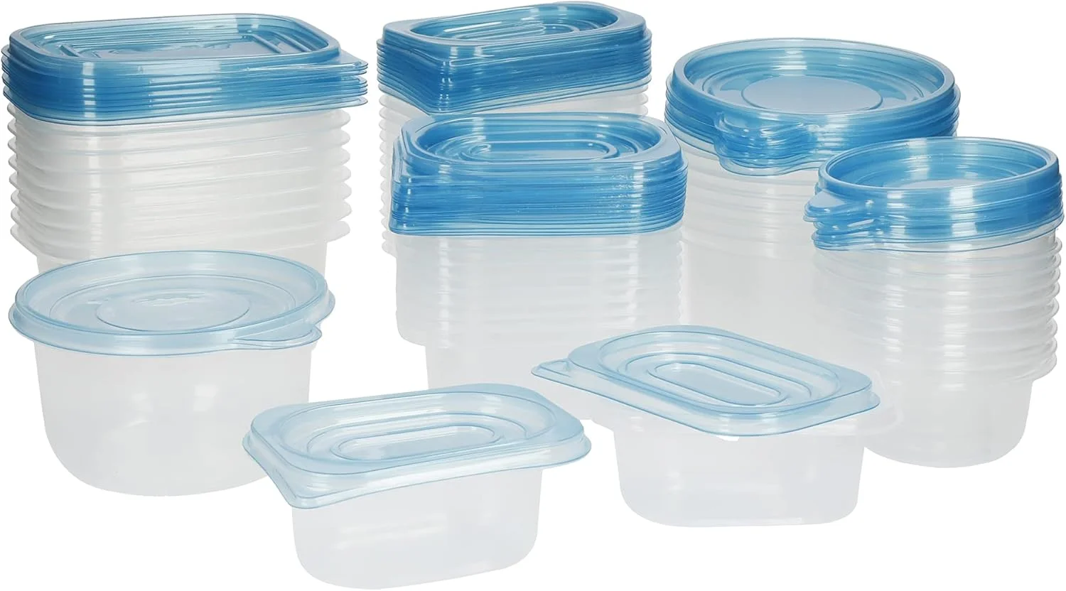 ظروف آماده سازی غذا KitchenCraft، مجموعه 50 تایی ظروف پلاستیکی قابل استفاده مجدد برای نگهداری مواد غذایی، مناسب برای یخچال، فریزر و مایکروویو، بدون BPA ظروف آماده سازی غذا KitchenCraft، مجموعه 50 تایی ظروف پلاستیکی قابل استفاده مجدد برای نگهداری مواد غذایی، مناسب برای یخچال، فریزر و مایکروویو، بدون BPA