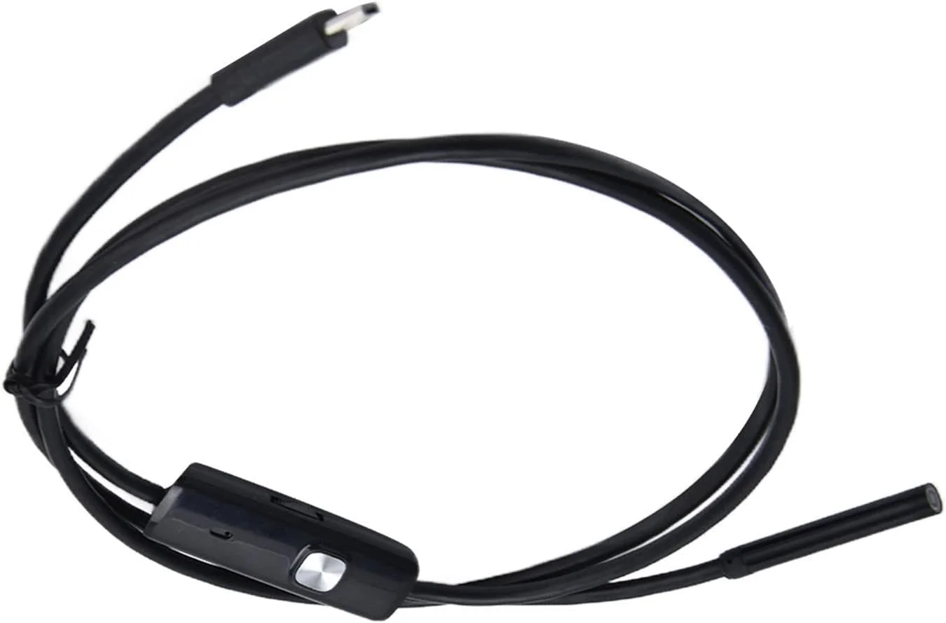 اندوسکوپ USB با 6 LED، دوربین بازرسی ضد آب، لنز 5.5 میلی متری، IP67، برای اندروید، ویندوز، خودرو، صنعت، نفت، برق، هوافضا، ساخت و ساز، عمومی، گمرک، آب، (2 متر)