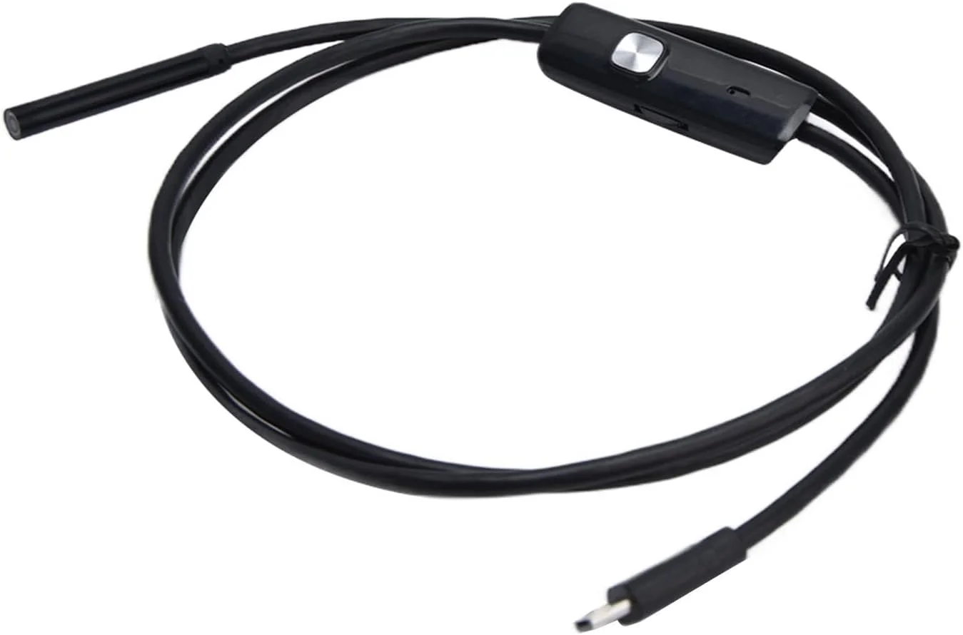 اندوسکوپ USB با 6 LED، دوربین بازرسی ضد آب، لنز 5.5 میلی متری، IP67، برای اندروید، ویندوز، خودرو، صنعت، نفت، برق، هوافضا، ساخت و ساز، عمومی، گمرک، آب، (2 متر)